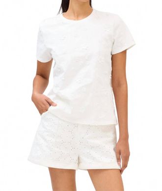Allison Pearl Tee In White