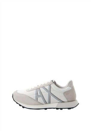 A|X Armani Exchange Womens Low-Top Trainer Sneakers In Off White
