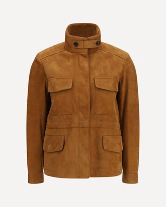 Loro Piana Giacca Field Traveller Mini in pelle di agnello Woman 44