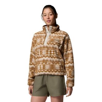 Columbia Korte Sherpa-fleecejack met halve knoopsluiting in Helvetia