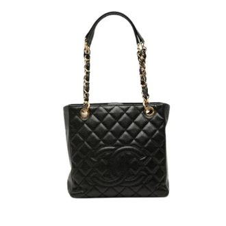 Chanel Pre-owned Caviar Petite Shopping Tote - Dames - Pre-owned - Zwart - Maat: ONE Size Leer