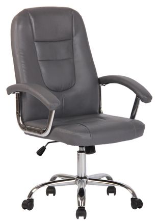 Clp Silla de oficina giratoria regulable en Simil cuero Gris