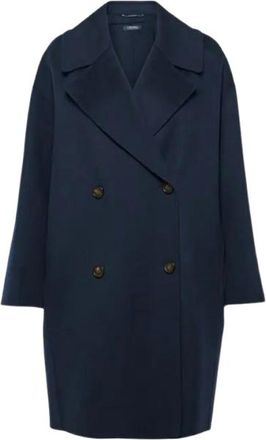 Max Mara Studi Doble Faced Eleonora Blue Coat Size XS
