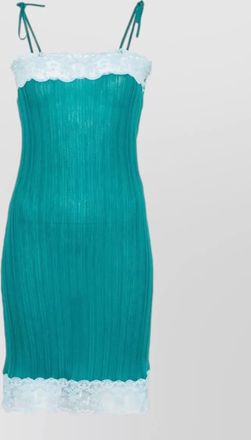 Chlo&eacute; ribbed knit wool sleeveless mini dress