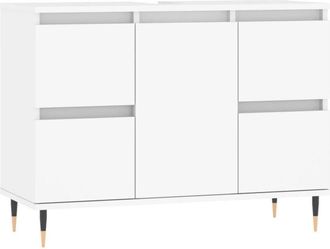 vidaXL Bathroom Cabinet White 80x33x60 cm Engineered Wood Vidaxl