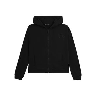 Freddy Felpa Cappuccio con Zip e Dettagli Ricamati