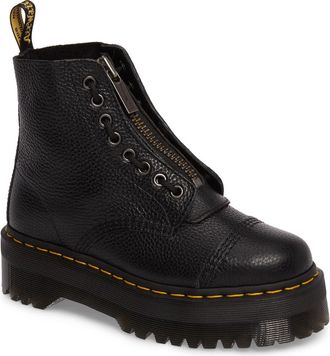 Dr. Martens Sinclair Platform Bootie in Black at Nordstrom, Size 10Us