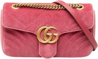 Gucci Pre-owned Vintage Quilted Shoulder Bag - Dames - Vintage Schoudertas - Roze - ONE Size - Leer - Vintage