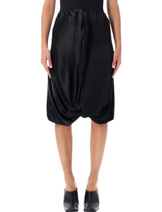 7 For All Mankind Cinch Hem Draped Gathered Mini Dress