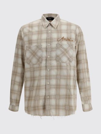 Amiri Camicia Amiri in cotone con stampa logo e check