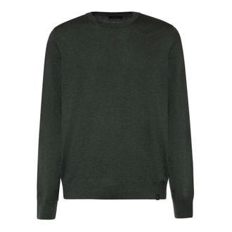 Fay Maglione in Lana Merino - - Knitwear - Uomo - Verde - L