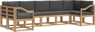 vidaXL Conjunto De Sof&aacute;s De Exterior 7 Uds. Blanco Y Antracita Vidaxl