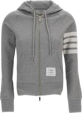 Thom Browne Light Grey Classic Loopback 4-Bar Hoodie