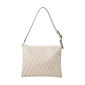 Fendi Heren, Tassen, Beige, Maat: ONE Size Leer