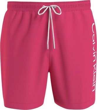 Calvin Klein Heren Polyester Zwemshort met Logo (Roze)