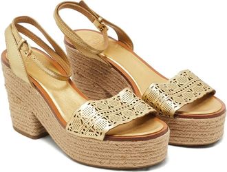 Tory Burch Espadrilles Roselle con plateau - Oro