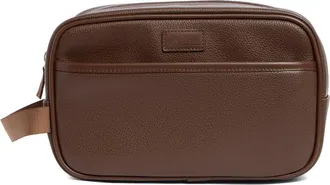 Original Penguin Milled Top Zip Dopp Kit in Brown at Nordstrom Rack