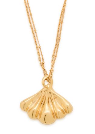 Chlo&eacute; The Chlo&eacute; Mirror Shell Pendant Necklace - Gold - One Size