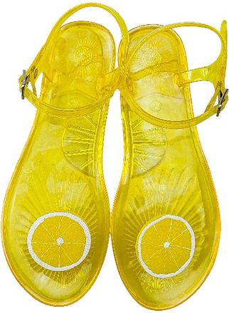 Generic Women Transparent Jelly Sandals Summer Flat Beach Slippers Manufacturer Comfortable Casual Footwear Lightweight Flexible Sole Design (B, 6.50)