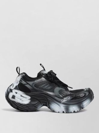Balenciaga graphic mesh sneakers pull tab rubber sole
