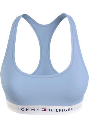 Tommy Hilfiger Bralette-BH UNLINED BRALETTE, Damen, Gr. XS (34), N-Gr, blau (breezy blau), Jersey, Obermaterial: 95% Baumwolle, 5% Elasthan, TOMMY HILFIGER UNDERWEAR