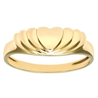 Diamant L'éternel Womens 9ct Yellow Gold Ladies Heart Ring - Size T