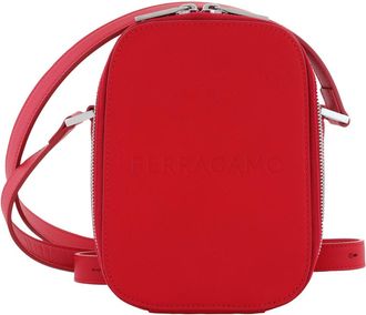 Ferragamo Logo Embroided Shoulder Bag