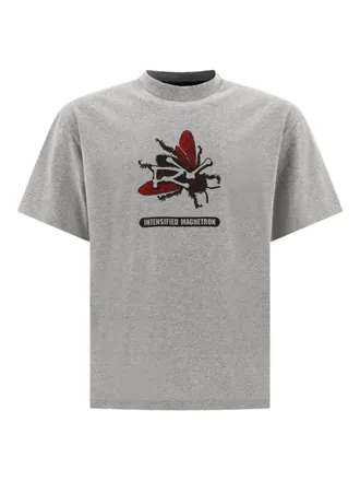 Rayon Vert insect-motif atom T-shirt - men - Cotton - S - Grey