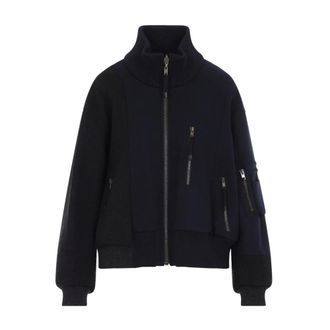 Maison Margiela Omkeerbaar Spliced Bomberjack - Dames - Jassen - Blauw - Maat: XS Zijde