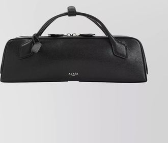 Alaia leather top handle shoulder bag