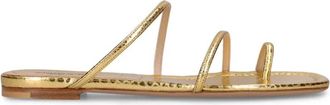 Michael Kors Platte Sandalen - Dames - Sandalen - Geel - 42 EU - Leer - Schoenen