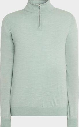 Reiss Men & apos;s Blackhall Merino Wool Funnel Neck Half-Zip Sweater