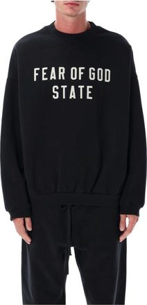 Fear of God Vintage Fit Fleece Crewneck - Heren - Sweatshirts - Zwart - S - Katoen - Hoodies & sweatvesten