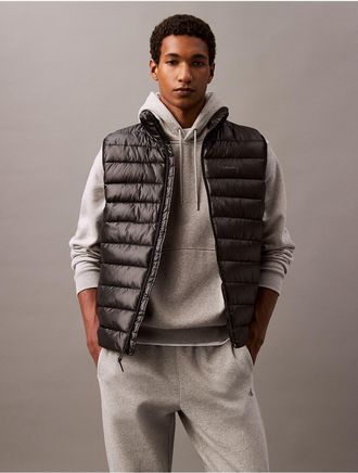 Calvin Klein Mens Tech Puffer Vest - Black - XL