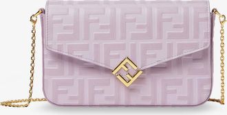 Fendi Borsa a tracolla Wallet On Chain FF Diamonds in pelle con motivo FF in rilievo - FENDI - gender_Woman