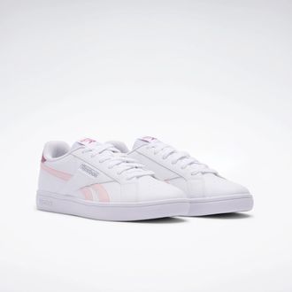 Reebok Classic Sneaker REEBOK CLASSIC REEBOK COURT RETRO, Damen, Gr. 37,5, ftwrwei&szlig;, studiopink, frostedberry, Synthetik, Schuhe Sneaker