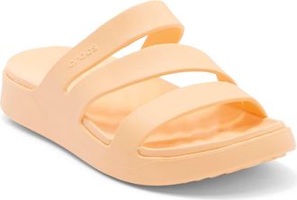 Crocs Getaway Waterproof Strappy Slide Sandal in Electric Sunstone at Nordstrom Rack, Size 10