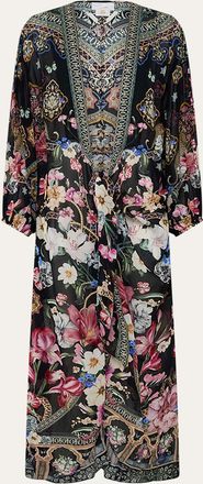 Camilla Midnight in Monserrate Tie-Front Blouson Sleeve Layer