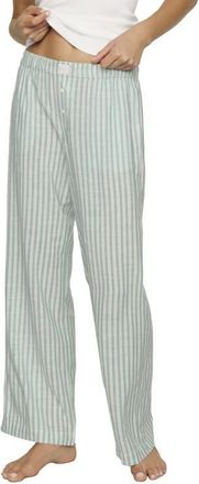 Eberjey Nautico Stripe Pajama Pants in Regatta Stripe Seagrass at Nordstrom, Size X-Large