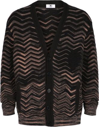 M Missoni Chevron-Knit Cardigan