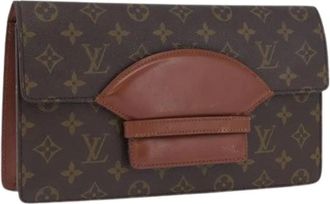 Louis Vuitton Pre-owned Clutches, female, Brown, Size: ONE SIZE Pre-owned Monogram Clutch Bag