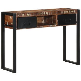 Berkfield Home Console Table Multicolour 100x35x75 cm Solid Wood Reclaimed | Size: 100 x 35 x 75 cm