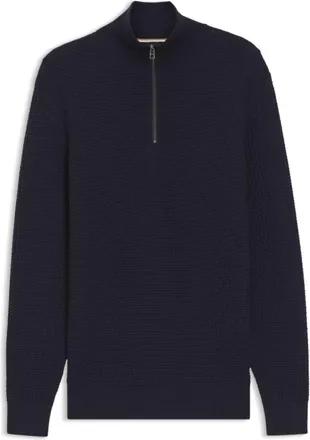 BOSS Quarter-zip sweater in cotton