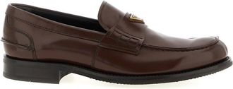Prada Brown Logo Loafers
