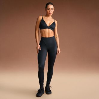 Nike Womens SKIMS Shine High-Waisted V-Panel 26 Leggings in Black | BOLEG2715-OBD