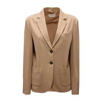 Circolo 1901 Blazers, female, Beige, Size: XL Oxford Slim Fit Jacket