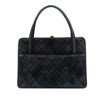 Chanel Tweedehands Gequilt Su&egrave;de Handtas