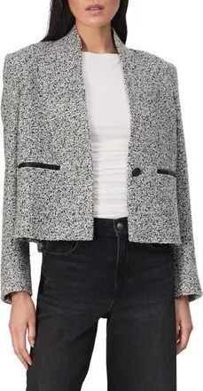 Rag & Bone Pippa Wool Blend Tweed Blazer in White Black at Nordstrom Rack, Size 10