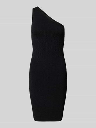 Guess Knielanges Kleid mit One-Shoulder-Tr&auml;ger Modell HELENA in Black, Gr&ouml;&szlig;e L