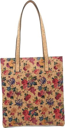 Generic Womens Cork Tote Bag, Ladies Shoulder Handbag with Multiple Compartments, Printed Pattern Design, 35x30x5 cm (Rose)